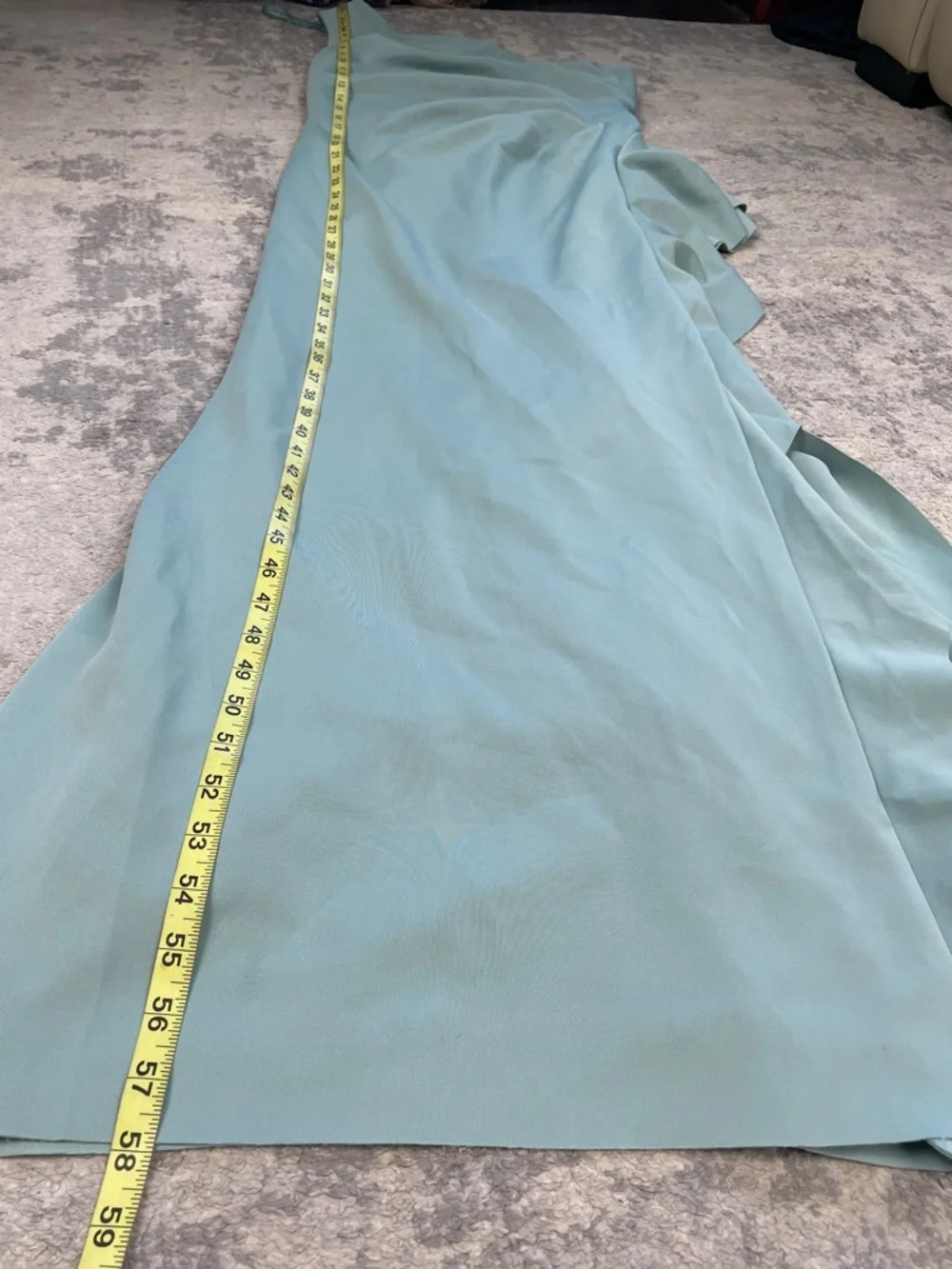 New Xscape Ruffled One Shoulder Scuba Gown Maxi Dress Sage Sz 14